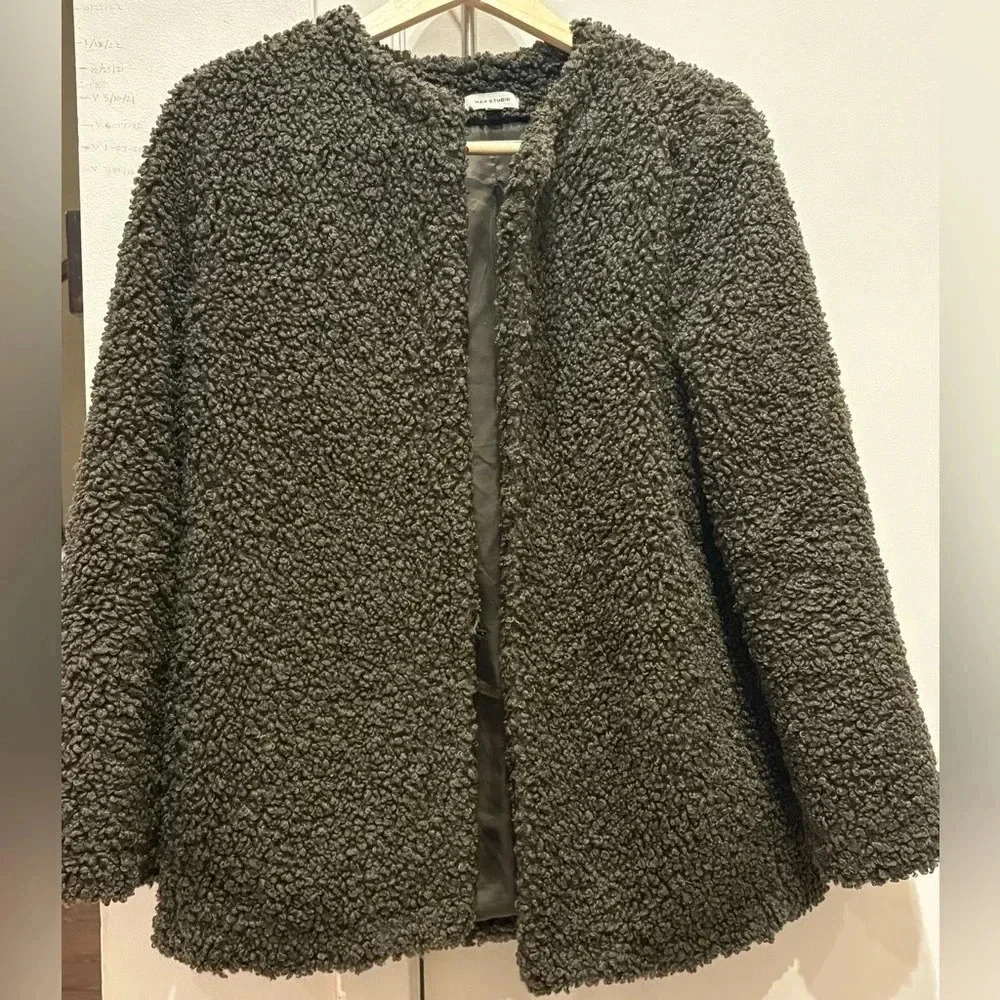 Max Studio Faux Fur Teddy Coat